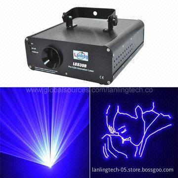 300mW DJ ILDA Blue Animation Laser Stage Light Projector with Scanner